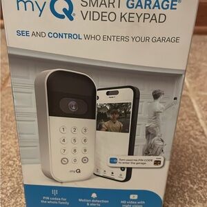 Smart Garage Video Keypad - Black and White